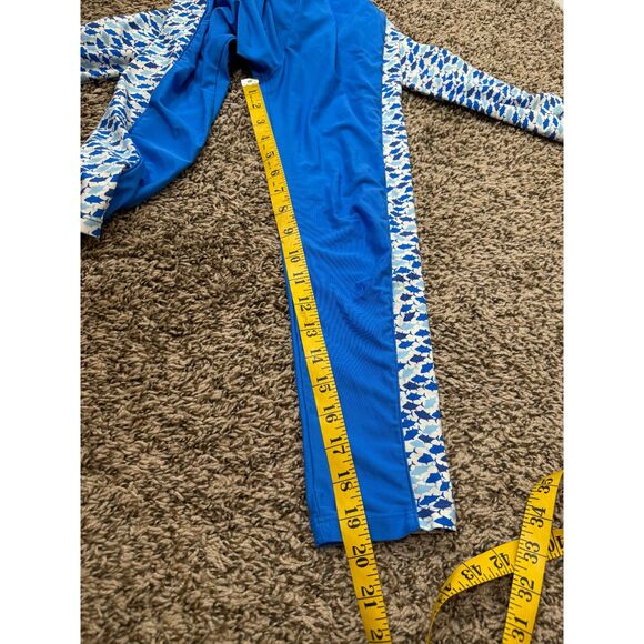 Coolibar Blue Fish Pattern Swimsuit Boys Sz M/7-8 UPF 50 Sun Protection Swim - Picture 8 of 8